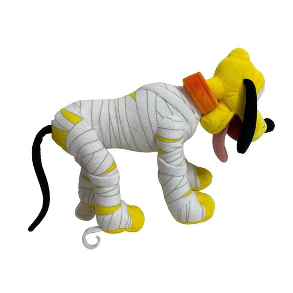 DISNEY PARKS Mummy Pluto Plush Stuffed Animal Spooky Halloween Costume Dog - Picture 4 of 7